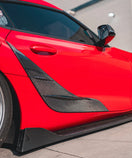 Switch Toyota A90 Supra Bare Carbon Fiber Door Panel Trim 2 image
