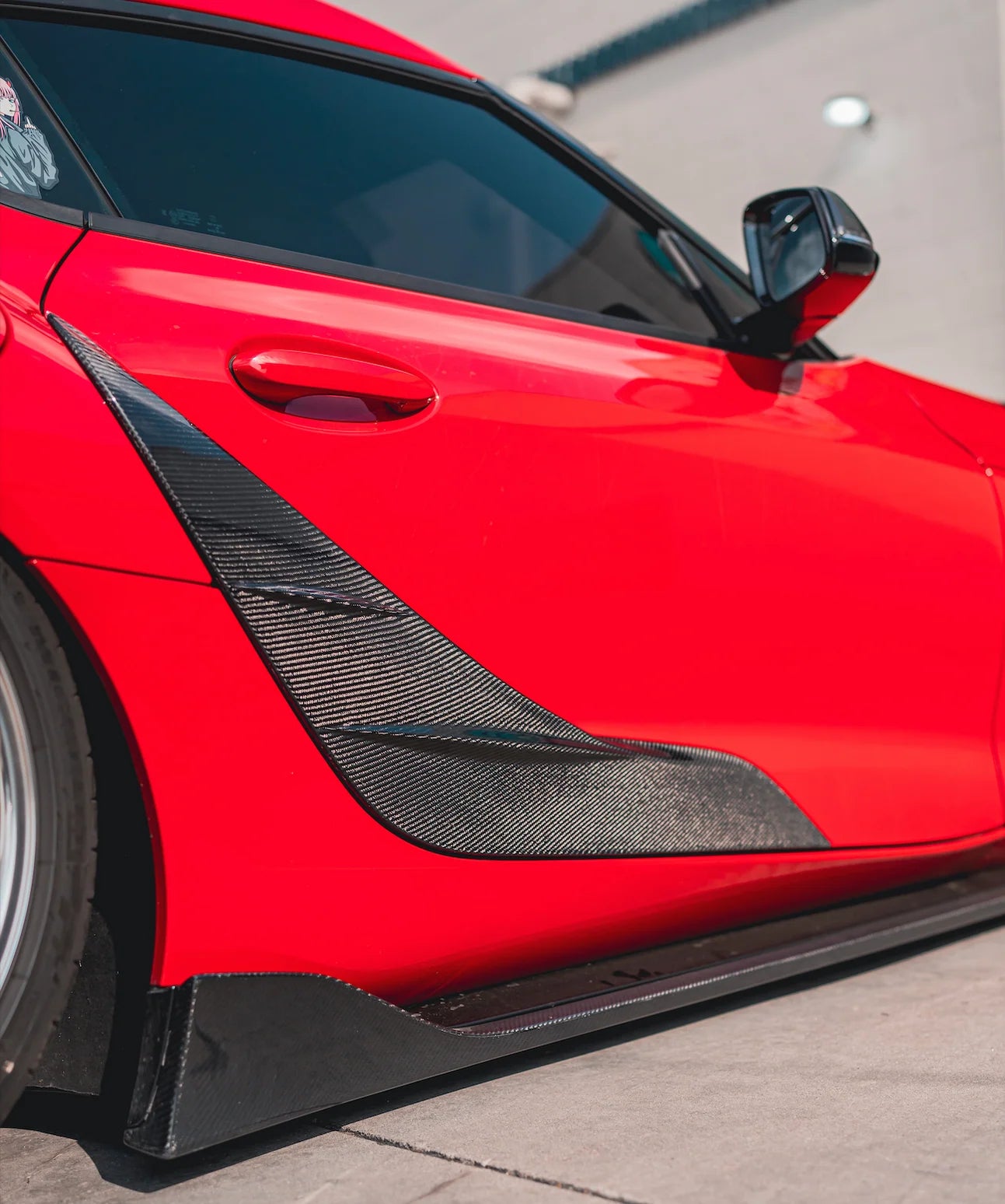 Toyota A90 Supra Bare Carbon Fiber Door Panel Trim