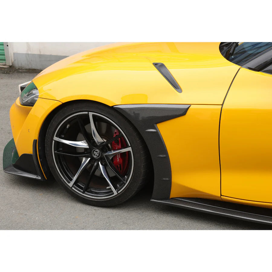 Toyota Supra A90 Bare Carbon Fiber Fender Trim Set